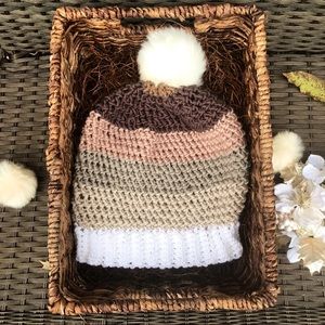 Neutral Color Block Beanie